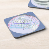 Dessous-de-verre Total Solaire Eclipse 2017 Global Path (Côté gauche)