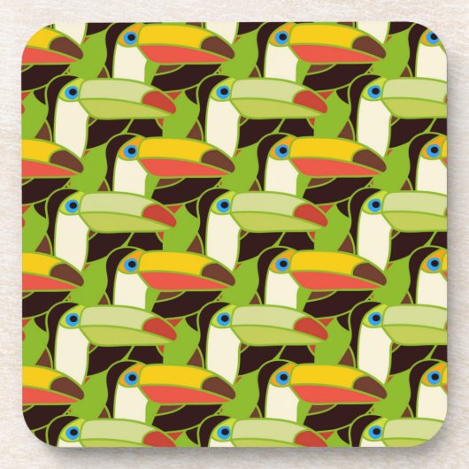 Dessous-de-verre Toucans colorés (Devant)