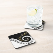 Dessous-de-verre Touches de piano et notes d'or Stickers (Côté Droit)