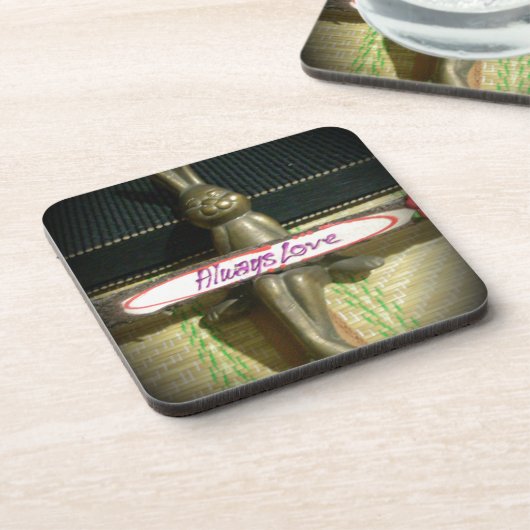 Dessous-de-verre Toujours Aimer Inspirational Rabbit Art Design d'i (Côté gauche)