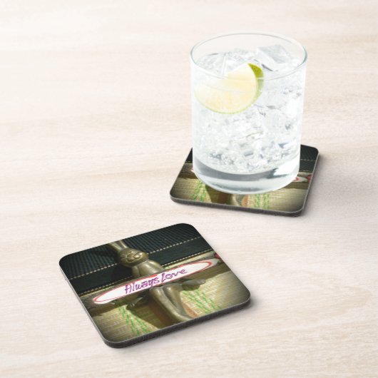 Dessous-de-verre Toujours Aimer Inspirational Rabbit Art Design d'i (Côté Droit)