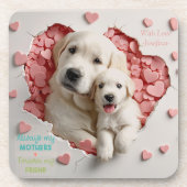 Dessous-de-verre Toujours ma mère -Chien maman & bébé (Devant)