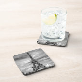 Dessous-de-verre Tour Eiffel noir et blanc Paris France (Côté Droit)