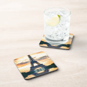 Dessous-de-verre Tour Eiffel Paris Soirée européenne (Côté Droit)