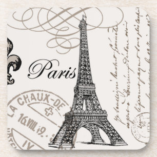 Dessous-de-verre Tour Eiffel vintage moderne