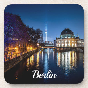 Dessous-de-verre Tour TV et île musée à Berlin, Allemagne