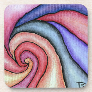 Dessous-de-verre Tourbillon d'aquarelle