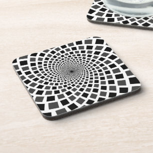 Dessous-de-verre Tourbillon de carrés monochromes
