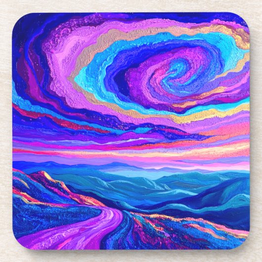 Dessous-de-verre Tourbillon Violet (Devant)