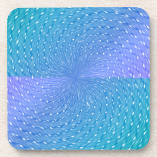 Dessous-de-verre Tourbillonnant Pastel Purple Motif Turquoise Abstr