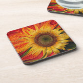Dessous-de-verre Tournesol abstrait (Côté gauche)