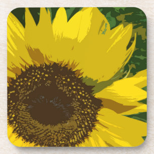 Dessous-de-verre Tournesol Artistique Grand Fleur Jaune Florale