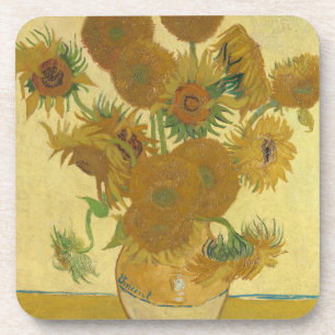 Dessous-de-verre Tournesols, Peinture à l'huile nature morte, Van G