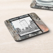 Dessous-de-verre Tours jumelles (Côté gauche)