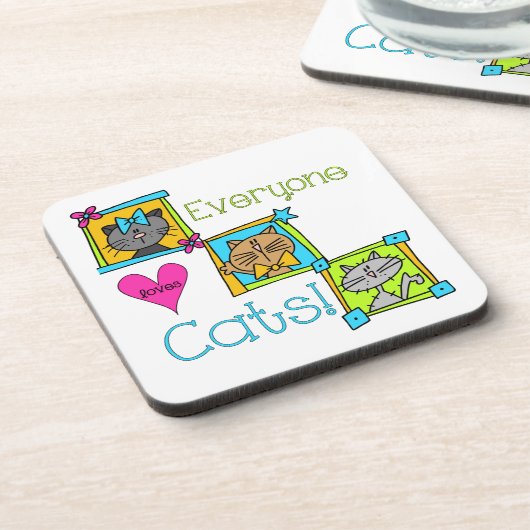 Dessous-de-verre Tout le monde aime les chats (Côté gauche)