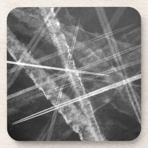 Dessous-de-verre Traces Jet en noir et blanc
