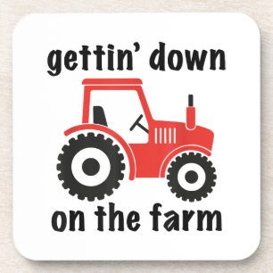 Dessous-de-verre Tracteur Descendre sur la ferme Pays Nacre Danc