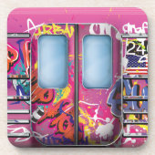 Dessous-de-verre Train de métro graffiti (Devant)