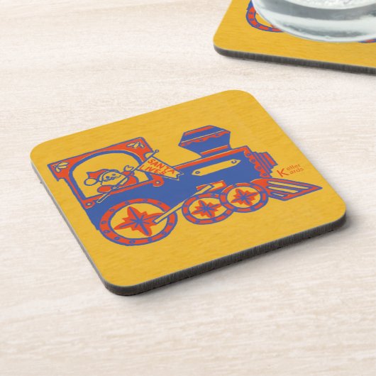 Dessous-de-verre Train père Noël (Côté gauche)