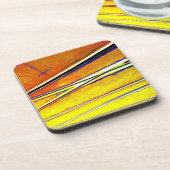 Dessous-de-verre Tramway jaune orange (Côté gauche)