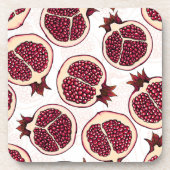 Dessous-de-verre Tranches de grenade sur blanc (Devant)