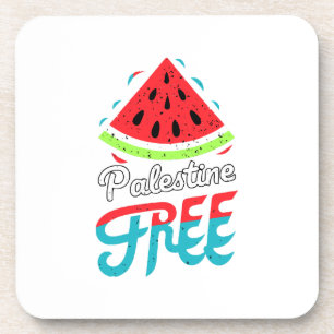 Dessous-de-verre Tranches paisibles Watermelon Free Palestine - Sou