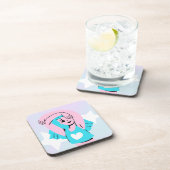 Dessous-de-verre trans art on hard plastic coaster (Côté Droit)