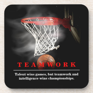 Dessous-de-verre Travail d'équipe Basketball Motivationnel Inspiran