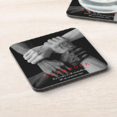 Dessous-de-verre Travail D'Équipe Motivation Inspiration Citation M (Côté gauche)