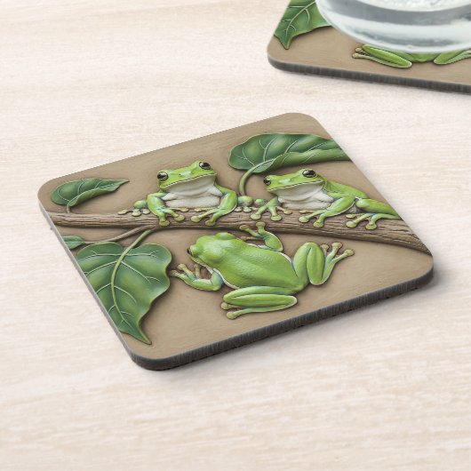 Dessous-de-verre Tree Frogs Hard plastic coaster (Côté gauche)
