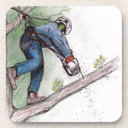 Dessous-de-verre Tree Surgeon Arborist (Devant)