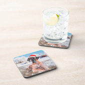 Dessous-de-verre Très Beau Chien Danse Assis Dans Le Casquette De N (Côté Droit)