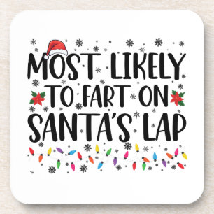 Dessous-de-verre Très Probable De Pénétrer Sur Santas Lap Noël De F