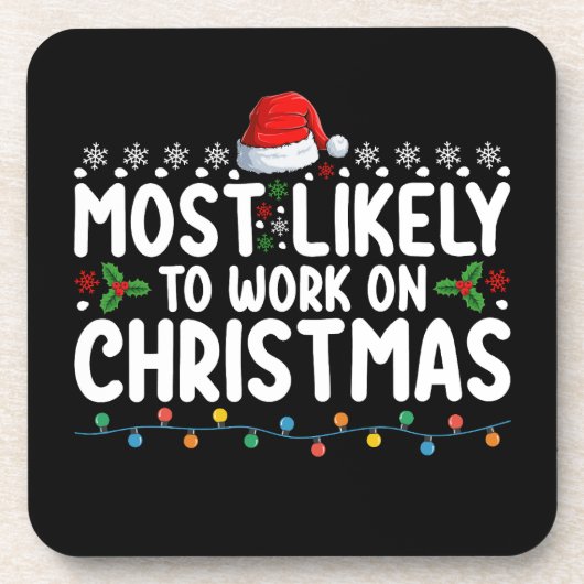 Dessous-de-verre Très Probable De Travailler Sur Noël Famille Ma (Devant)