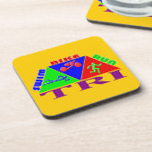 Dessous-de-verre Tri chiffres conception de triathlon (Côté gauche)