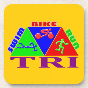 Dessous-de-verre Tri chiffres conception de triathlon