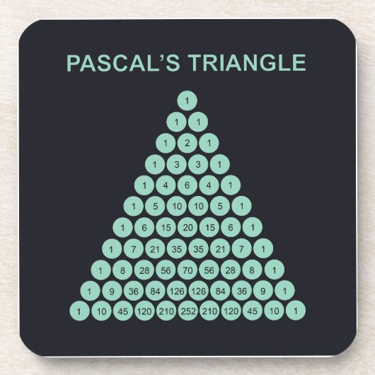 Dessous-de-verre Triangle de Pascal (Devant)