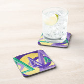 Dessous-de-verre Triangles Abstraits (Côté Droit)