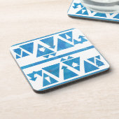 Dessous-de-verre Triangles bleus et flèches (Côté gauche)