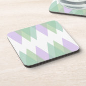 Dessous-de-verre Triangles vert et lilas (Côté gauche)