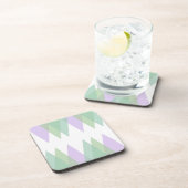 Dessous-de-verre Triangles vert et lilas (Côté Droit)