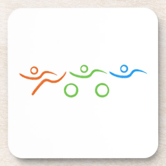 Dessous-de-verre Triathlon cool et design unique (Devant)