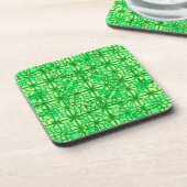 Dessous-de-verre Tribal Batik - tons verts (Côté gauche)