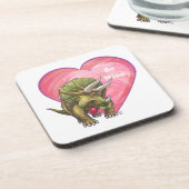 Dessous-de-verre Tricératops Red Rose Heart (Côté gauche)