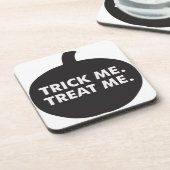 Dessous-de-verre Trick Me Traite, Blanc Noir (Côté gauche)