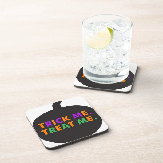 Dessous-de-verre Trick Me Traite, Couleurs Multiples (Côté Droit)