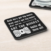 Dessous-de-verre Tricot ・ Grosses boules de fils d'artisanat noir (Côté gauche)