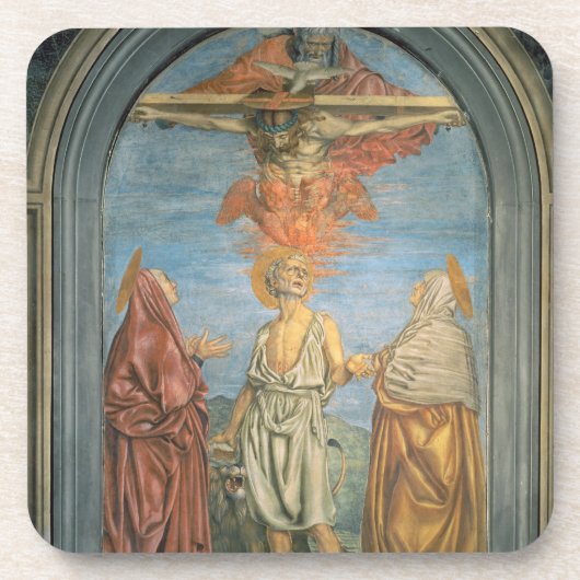 Dessous-de-verre Trinité sainte avec St Jerome (fresque) (Devant)