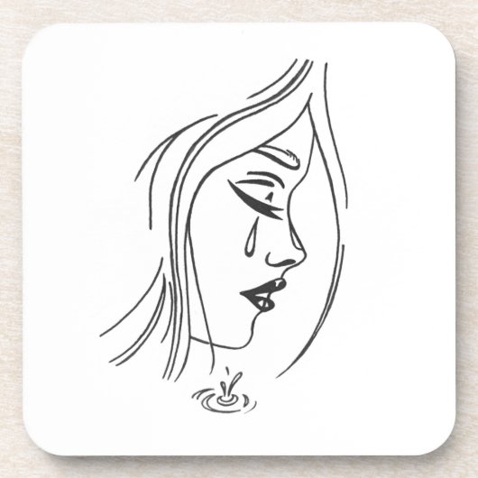 Dessous de verre tristes de fille (Devant)