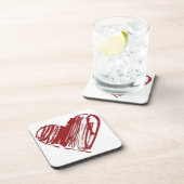 Dessous-de-verre Trois coeurs (Côté Droit)